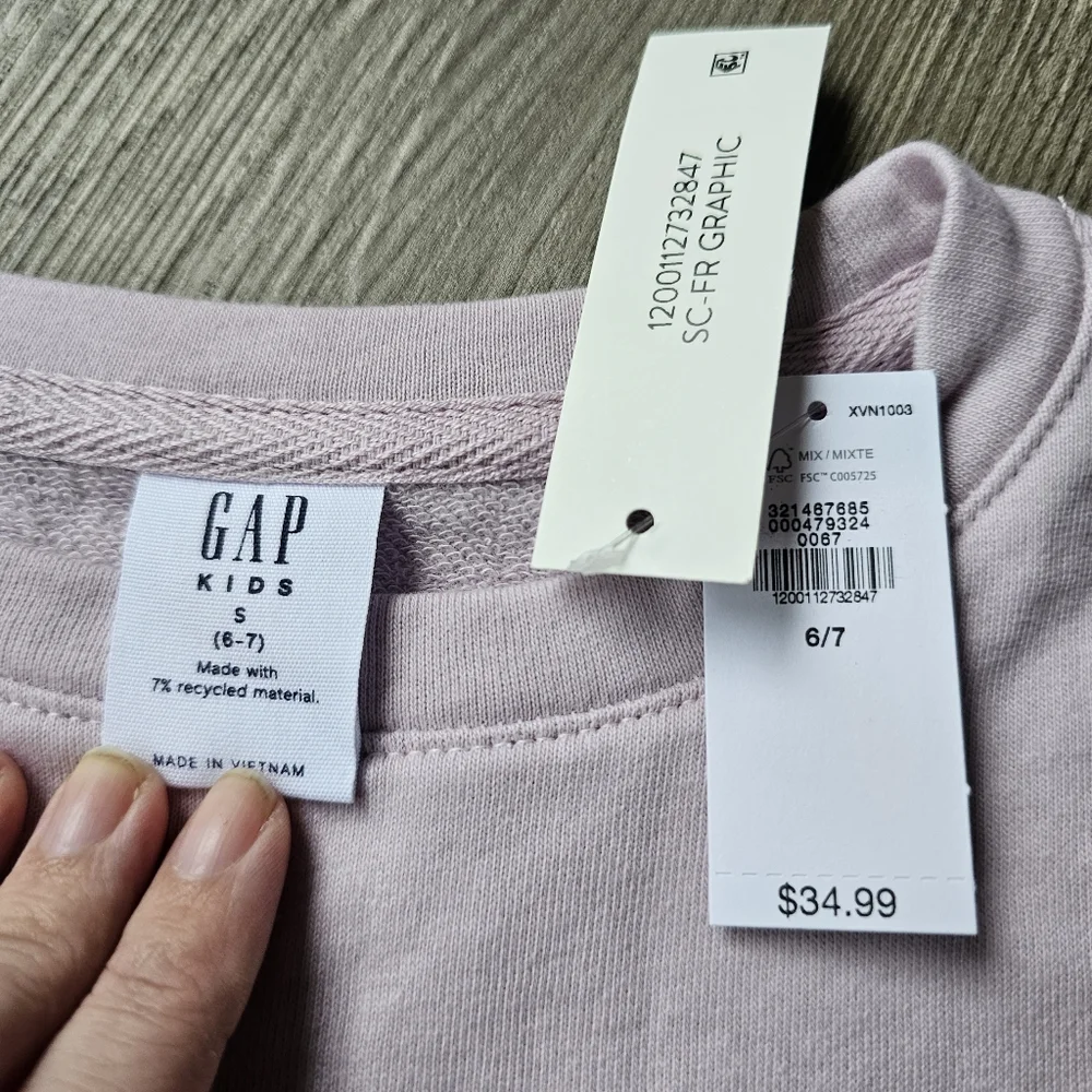 Gap Kids Girls Small 6/7 Pink Sweater